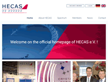 Tablet Screenshot of hecas-ev.de